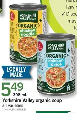 Fortinos YORKSHIRE VALLEY ORGANIC SOUP offer