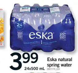 Fortinos ESKA NATURAL SPRING WATER offer