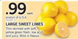 Fortinos LARGE SWEET LIMES offer