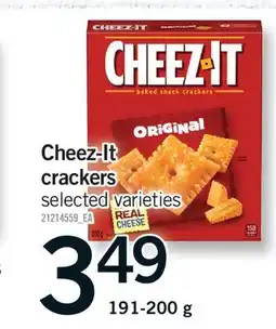 Fortinos CHEEZ-IT CRACKERS offer