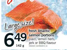 Fortinos FRESH ATLANTIC SALMON PORTIONS, LARGE SIZE offer