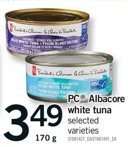 Fortinos PC ALBACORE WHITE TUNA offer