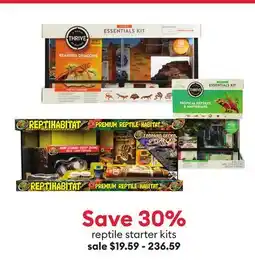 Petsmart Save 30% reptile starter kits offer
