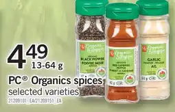 Fortinos PC ORGANICS SPICES offer