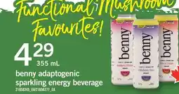 Fortinos BENNY ADAPTOGENIC SPARKLING ENERGY BEVERAGE offer