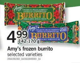 Fortinos AMY'S FROZEN BURRITO'S offer