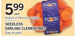 Fortinos SEEDLESS DARLING CLEMENTINES offer