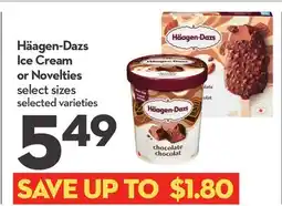 Longo's Häagen-Dazs Ice Cream or Novelties offer