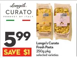 Longo's Curato Fresh Pasta offer