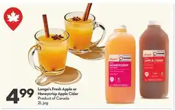 Longo's Fresh Apple or Honeycrisp Apple Cider offer