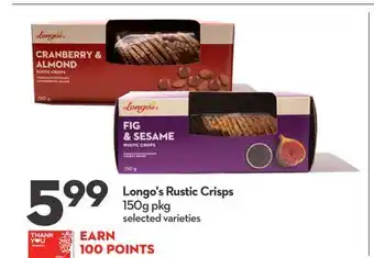 Longo's Rustic Crisps offer