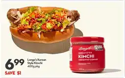 Longo's Korean Style Kimchi offer
