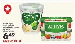 Longo's Yogurt 12x100g pkg or Expert Yogurt 750g tub offer