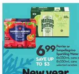 Longo's Perrier or Sanpellegrino Sparkling Water offer