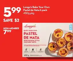 Longo's Bake Your Own Pastel de Nata offer