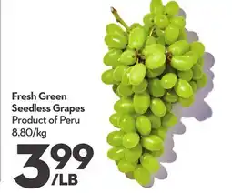 Longo's Fresh Green Seedless Grapes offer