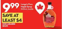 Longo's Pure Maple Syrup offer