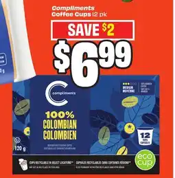 FreshCo Compliments Coffee Cups offer