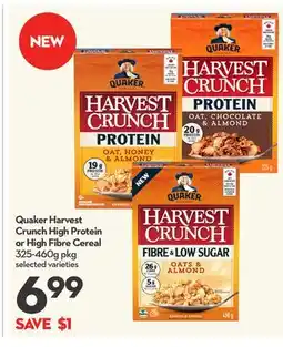 Longo's Harvest Crunch High Protein or High Fibre Cereal offer