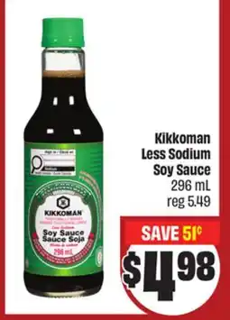 FreshCo Kikkoman Less Sodium Soy Sauce 296 mL - LNY offer