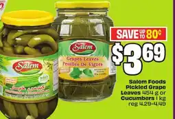 FreshCo Salem Foods Pickled Grape Leaves 454 g or Cucumbers 1 kg offer