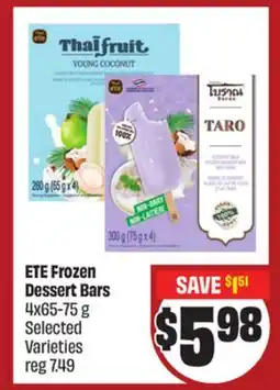 FreshCo ETE Frozen Dessert Bars 4x65-75 g Selected Varieties - LNY offer