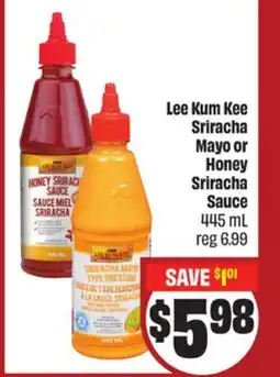 FreshCo Lee Kum Kee Sriracha Mayo or Honey Sriracha Sauce 445 mL - LNY offer