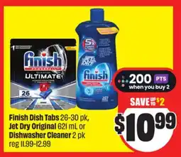 FreshCo Finish Fish Tabs 26-30 pk, Jet Dry Original 621 mL or Dishwasher Cleaner 2 pk offer