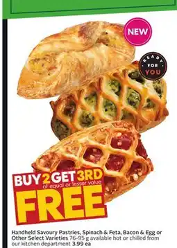 Sobeys Handheld Savoury Pastries, Spinach & Feta, Bacon & Egg or Other offer