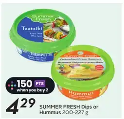 Sobeys SUMMER FRESH Dips or Hummus offer