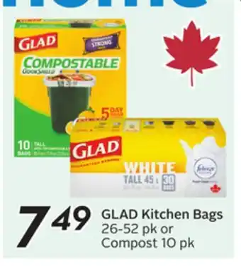 Sobeys GLAD Kitchen Bags offer