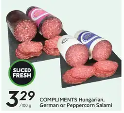 Sobeys COMPLIMENTS Hungarian, German or Peppercorn Salami offer