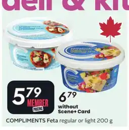 Sobeys COMPLIMENTS Feta offer