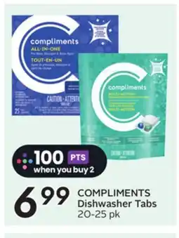 Sobeys COMPLIMENTS Dishwasher Tabs offer