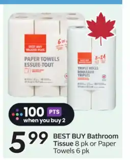Sobeys BEST BUY Bathroom Tissue 8 or Paper offer