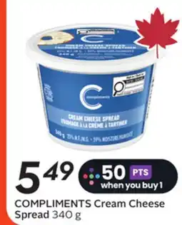 Sobeys COMPLIMENTS Cream Cheese Spread offer