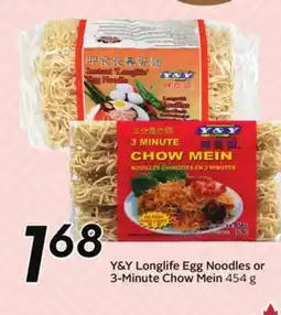 Sobeys Y & Y Longlife Egg Noodles 3-Minute Chow Mein offer