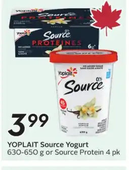 Sobeys YOPLAIT Source Yogurt offer