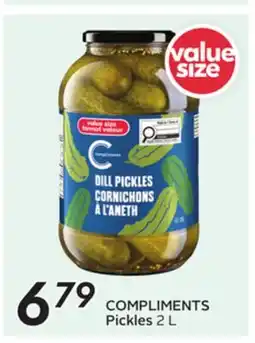 Sobeys COMPLIMENTS Pickles offer