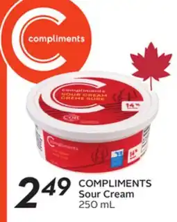 Sobeys COMPLIMENTS Sour Cream offer