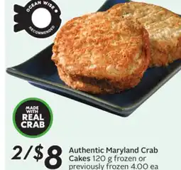 Sobeys Authentic Maryland Crab Cakes offer
