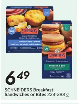 Sobeys SCHNEIDERS Breakfast Sandwiches or Bites offer