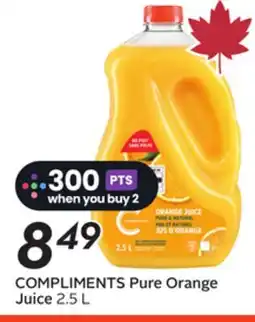 Sobeys COMPLIMENTS Pure Orange Juice offer