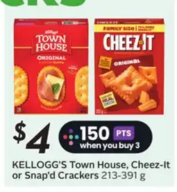 Sobeys KELLOGG'S Town House, Cheez-It or Snap'd Crackers offer