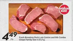 Sobeys Fresh Boneless Pork Loin Centre and Rib Combo Chops offer
