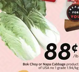 Sobeys Bok Choy or Napa Cabbage offer
