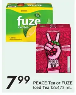 Sobeys PEACE Tea or FUZE Iced Tea offer