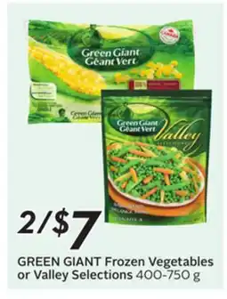 Sobeys GREEN GIANT Frozen Vegetables or Valley Selections offer