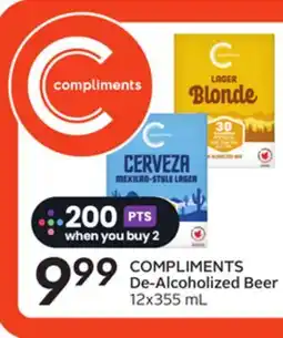 Sobeys COMPLIMENTS De-Alcoholized Beer offer