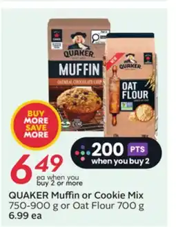Sobeys QUAKER Muffin or Cookie Mix offer